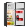 Fridgemaster 124 Litre 80/20 Top Mount Freestanding Fridge Freezer - Black