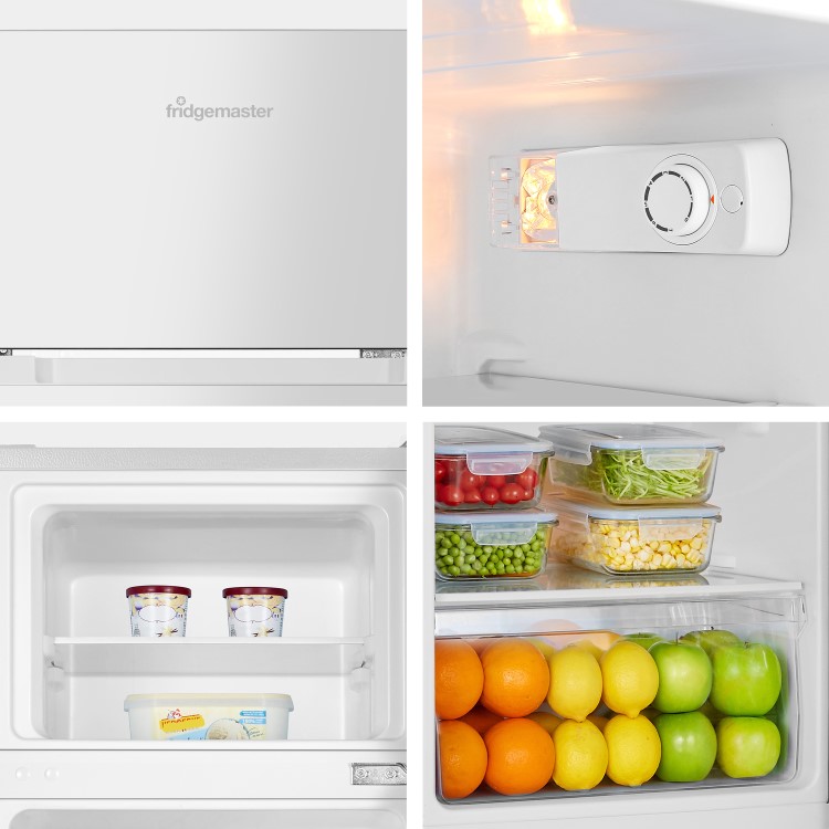 Fridgemaster 124 Litre 80/20 Top Mount Freestanding Fridge Freezer -  White