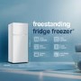 Fridgemaster 124 Litre 80/20 Top Mount Freestanding Fridge Freezer -  White