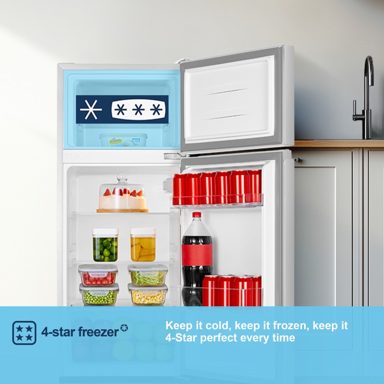 Fridgemaster 124 Litre 80/20 Top Mount Freestanding Fridge Freezer -  White