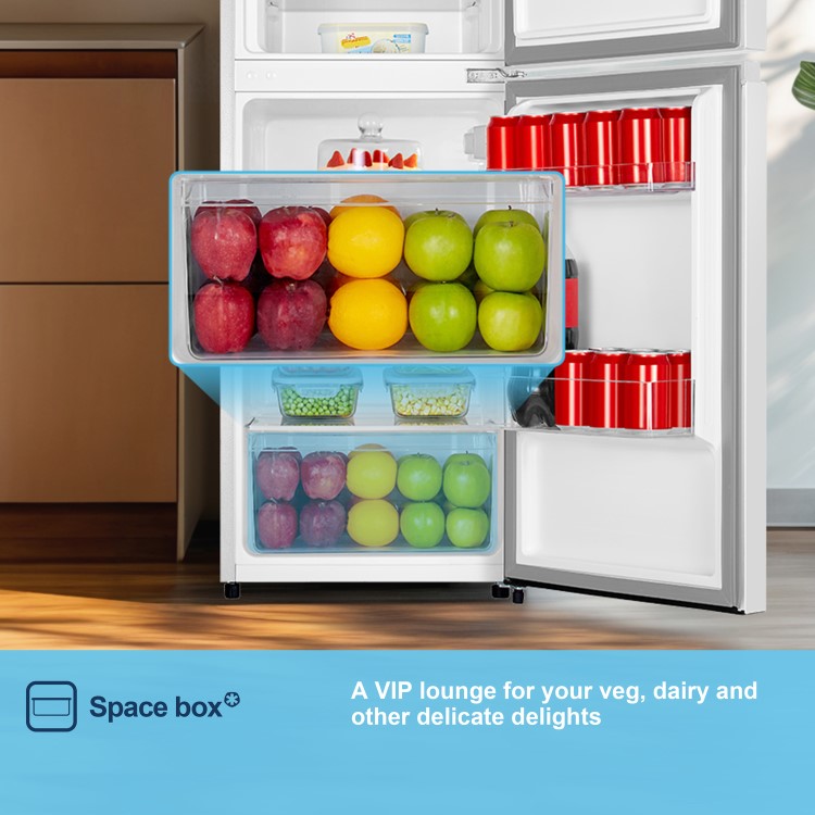 Fridgemaster 124 Litre 80/20 Top Mount Freestanding Fridge Freezer -  White