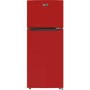 Fridgemaster MTM48120R 118x55cm A-Plus Rated Top Mount Fridge Freezer - Red And Black
