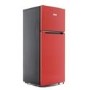 Fridgemaster MTM48120R 118x55cm A-Plus Rated Top Mount Fridge Freezer - Red And Black