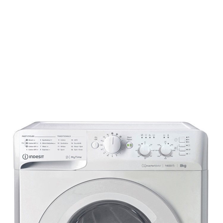 Refurbished Indesit MyTime MTWC81495WUK Freestanding 8KG 1400 Spin Washing Machine White
