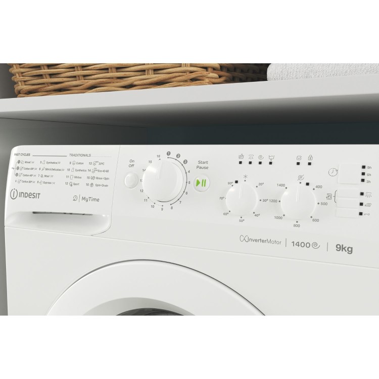 Indesit MyTime 9kg 1400rpm Washing Machine - White