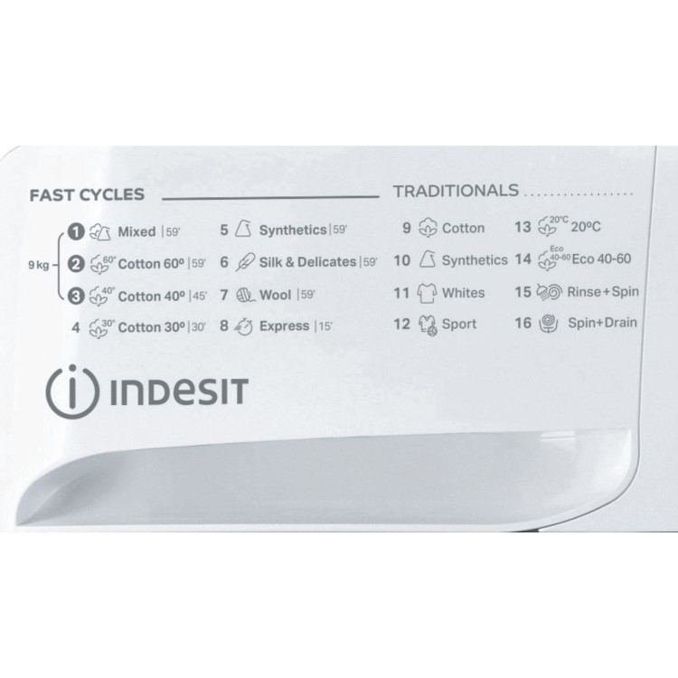 Indesit MyTime 9kg 1400rpm Washing Machine - White