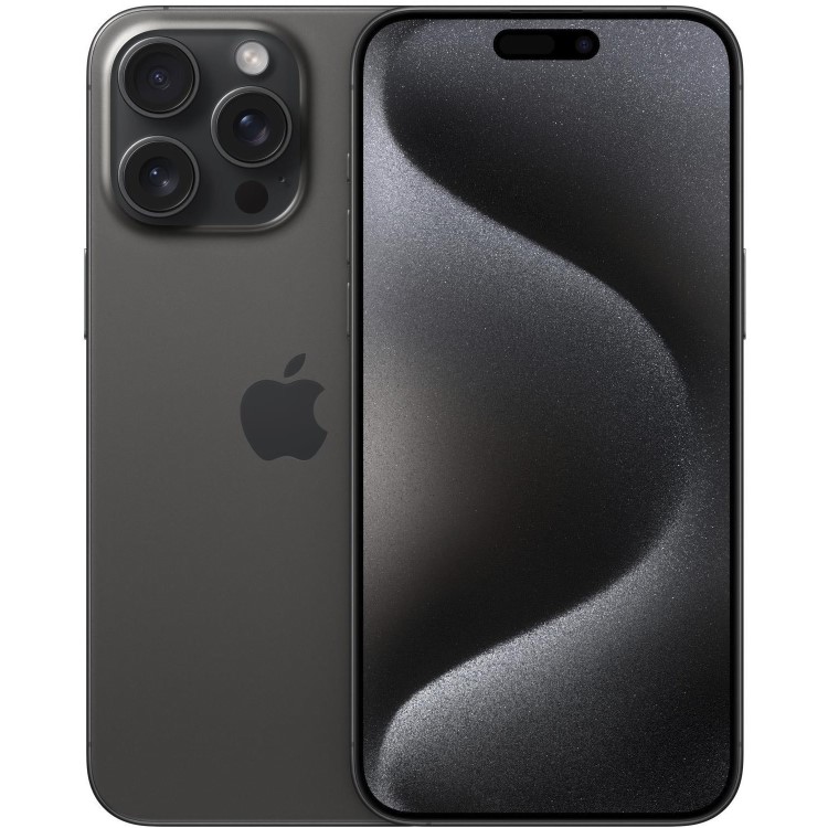 Refurbished Apple iPhone 15 Pro Max Black Titanium 6.7" 512GB 5G Unlocked & SIM Free Smartphone