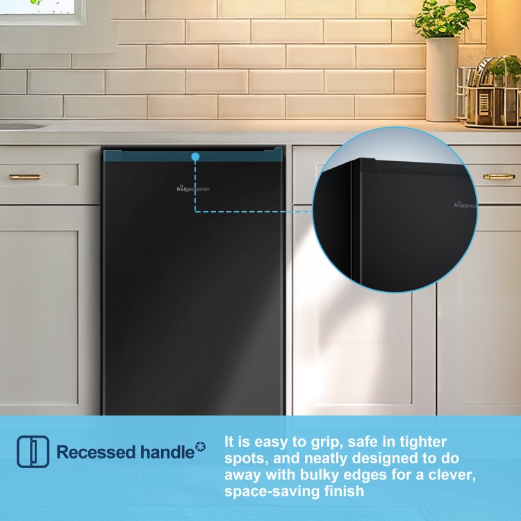 Fridgemaster 92 Litre Freestanding Under Counter Fridge - Black