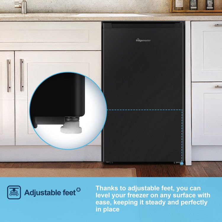 Fridgemaster 92 Litre Freestanding Under Counter Fridge - Black