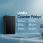 Fridgemaster 92 Litre Freestanding Under Counter Fridge - Black