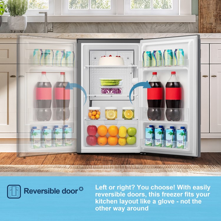 Fridgemaster 92 Litre Freestanding Under Counter Fridge - Silver