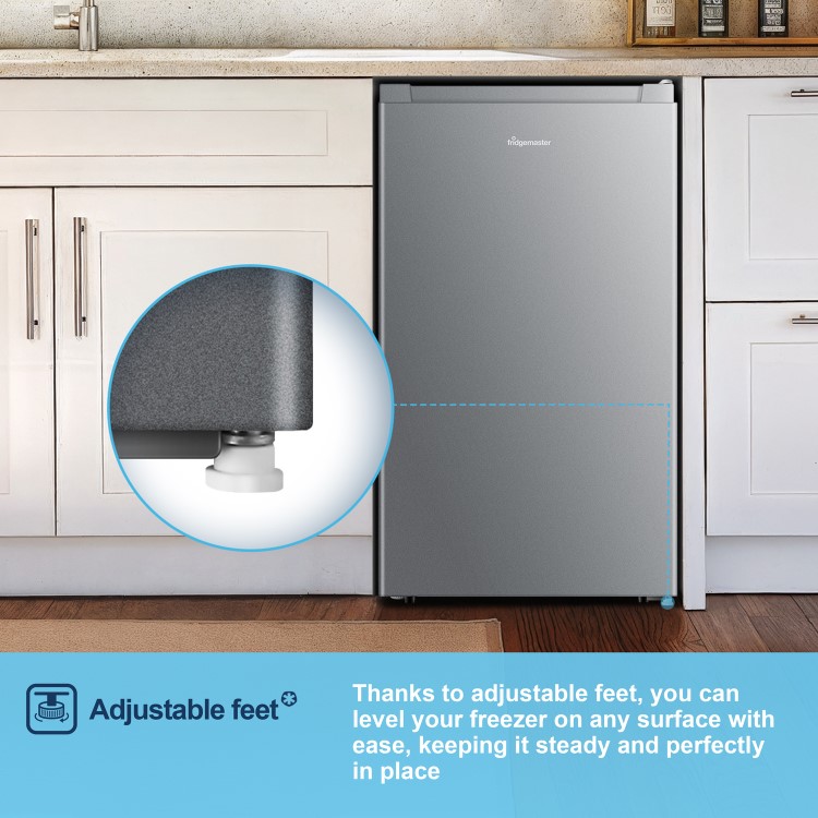 Fridgemaster 92 Litre Freestanding Under Counter Fridge - Silver