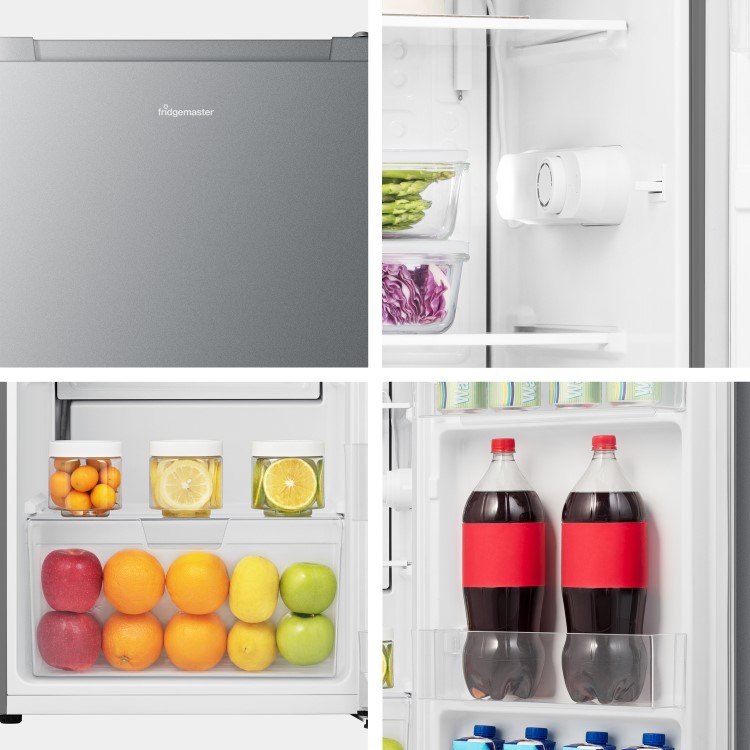 Fridgemaster 92 Litre Freestanding Under Counter Fridge - Silver