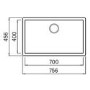 Single Bowl Light Grey Granite Kitchen Sink - Reginox Multa