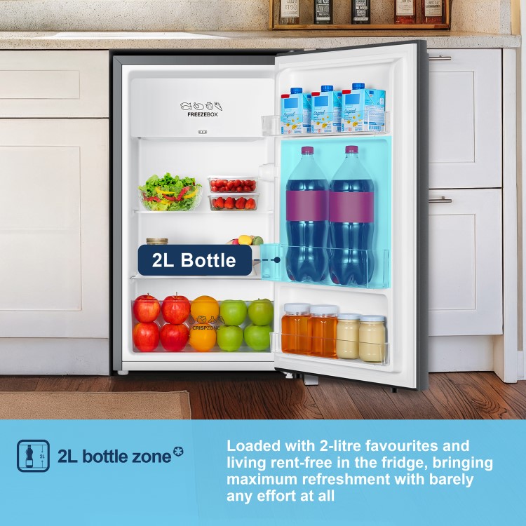 Fridgemaster 82 Litre Freestanding Under Counter Fridge - Silver