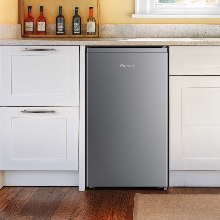 Fridgemaster 82 Litre Freestanding Under Counter Fridge - Silver