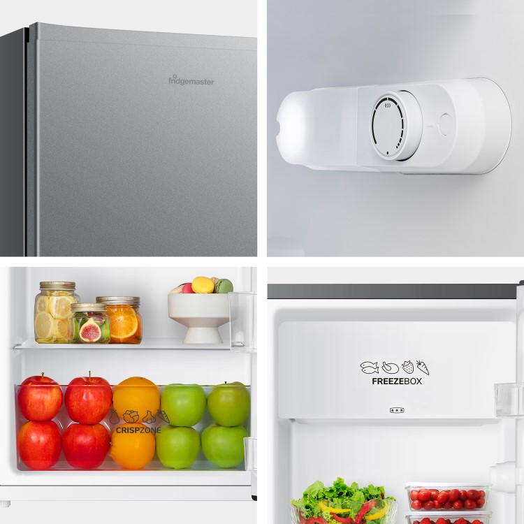 Fridgemaster 82 Litre Freestanding Under Counter Fridge - Silver