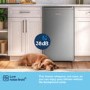 Fridgemaster 82 Litre Freestanding Under Counter Fridge - Silver