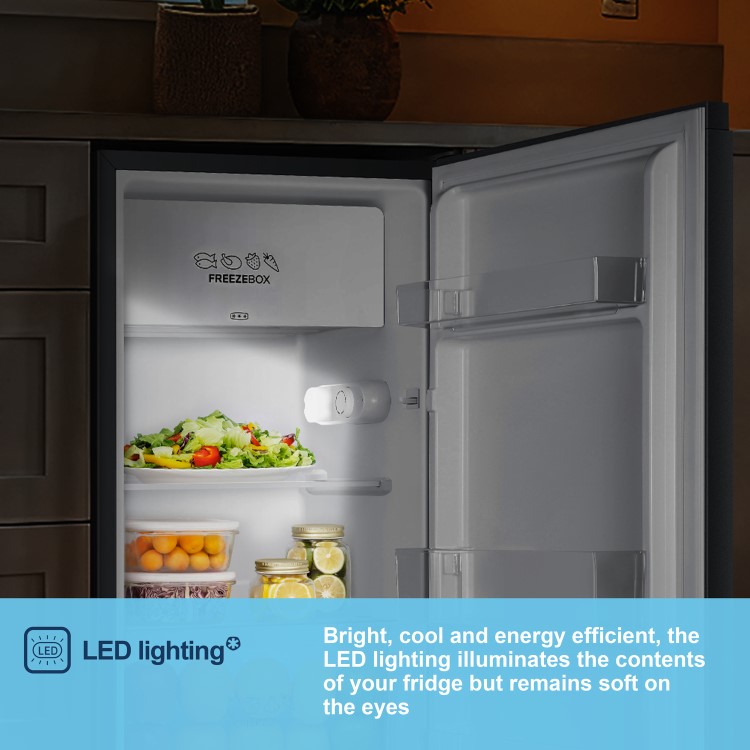 Fridgemaster 82 Litre Freestanding Under Counter Fridge - Silver