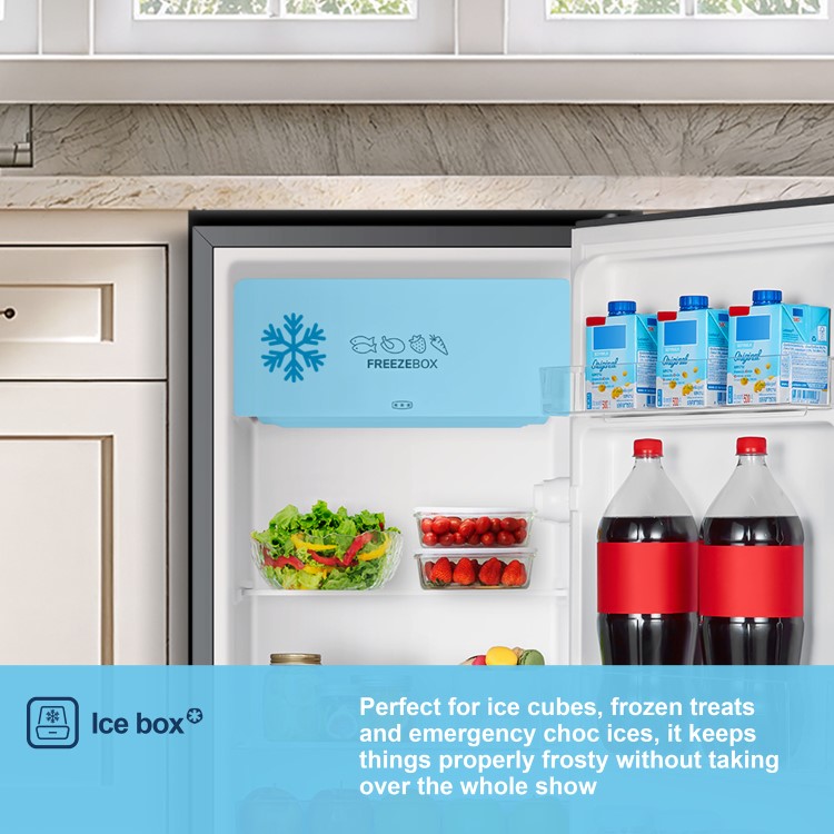 Fridgemaster 82 Litre Freestanding Under Counter Fridge - Silver