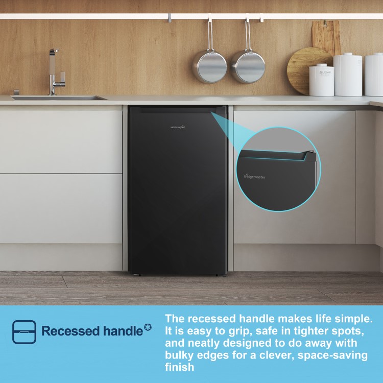 Fridgemaster 61 Litre Freestanding Under Counter Freezer - Black