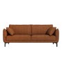 Burnt Orange Cord Fabric 3 Seater Sofa - Maeve