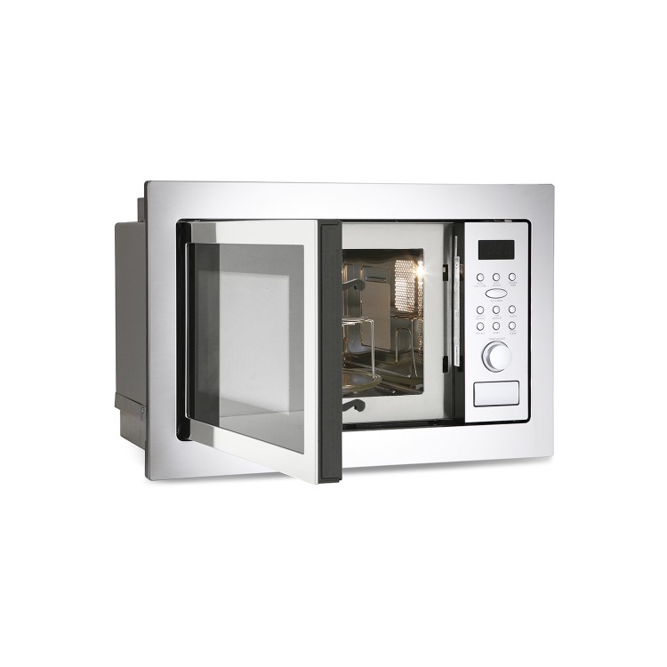 Refurbished Montpellier MWBI90025 900W 25L Built In Microwave Oven With Grill Stainless Steel