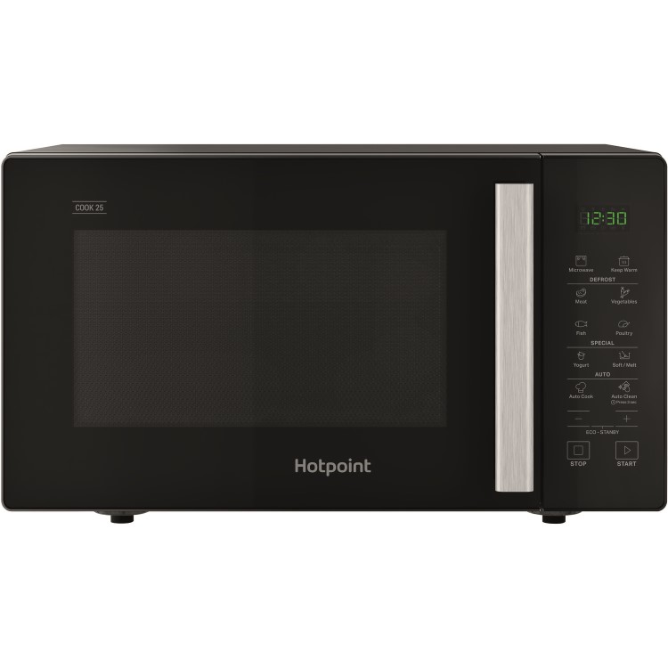 Refurbished Hotpoint MWH251B 25L 900W Freestanding Digital Microwave Black