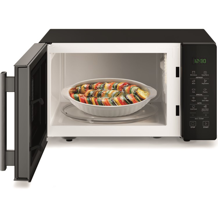 Refurbished Hotpoint MWH251B 25L 900W Freestanding Digital Microwave Black