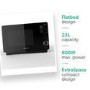 Hotpoint Ultimate Collection 25L Flatbed Solo Digital Microwave - Black