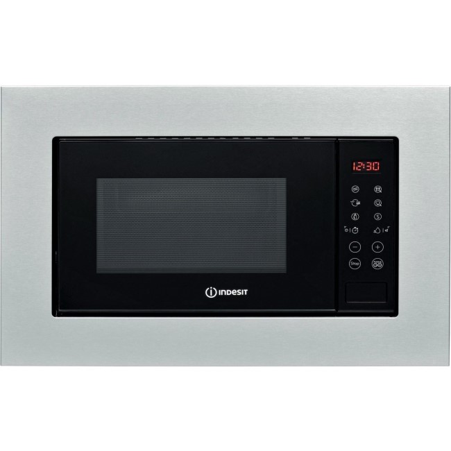 Indesit 20L 800W Built-in Microwave with Grill - Stainless Steel
