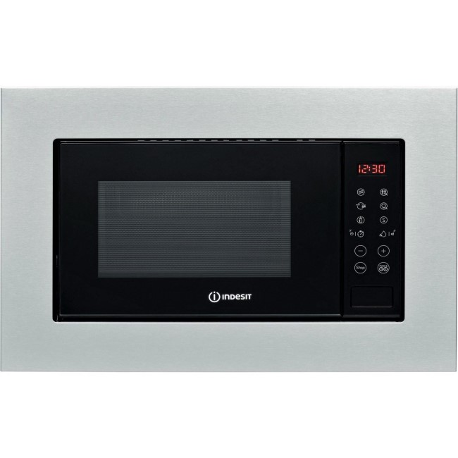 Indesit 20L 800W Built-in Microwave with Grill - Stainless Steel