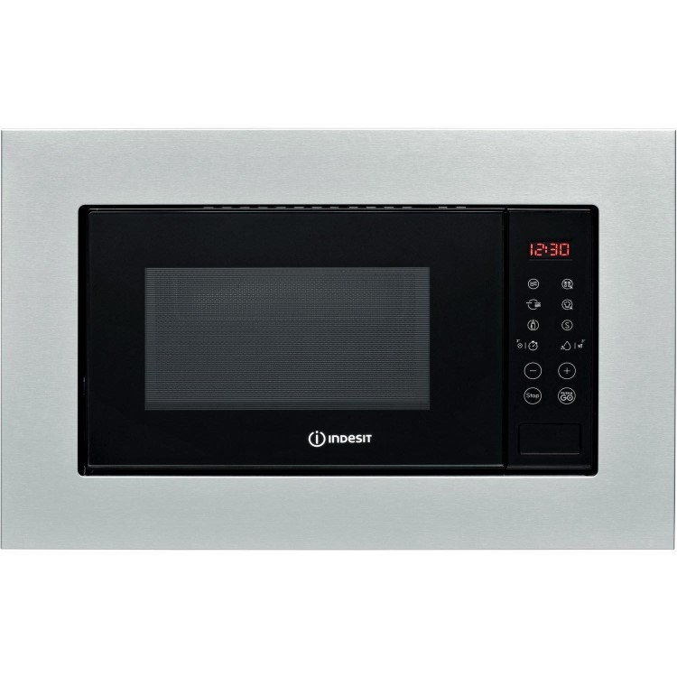 Indesit Built-In 800W Microwave with Grill - Stainless Steel