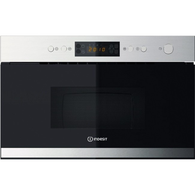 Indesit Aria 22L 750W Built-in Microwave with Grill - Stainless Steel