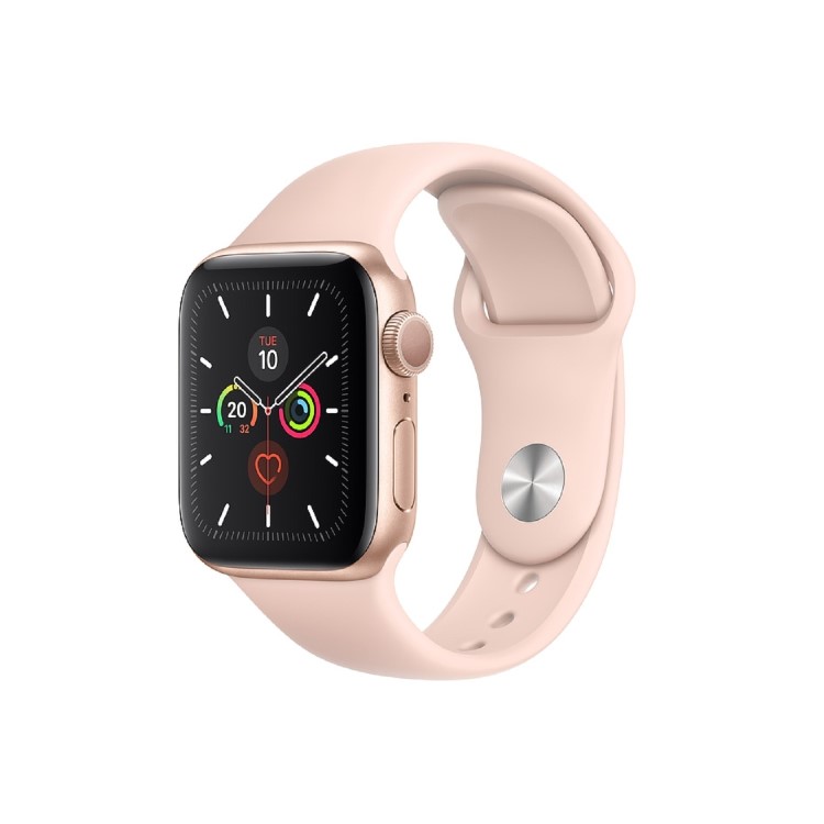 Apple Watch Series 5 GPS 40mm Gold Aluminium Case with Pink Sand Sport Band