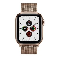 Apple Watch Series 5 GPS + Cellular 40mm Gold Stainless Steel Case with Gold Milanese Loop
