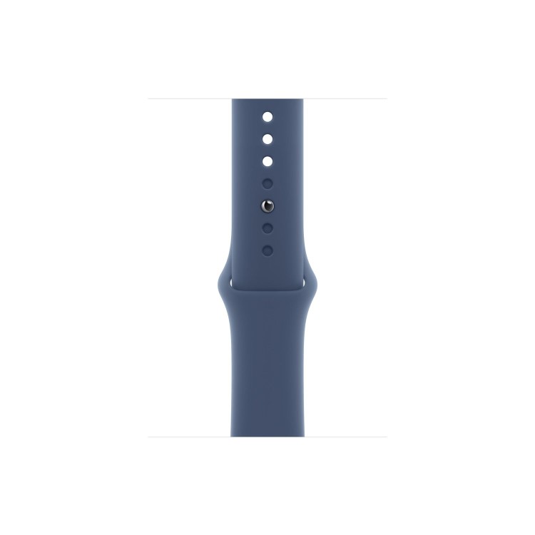 Refurbished Apple Watch Series 10 GPS + Cellular 46mm Silver Aluminium Case with Denim Sport Band - S/M