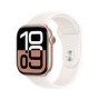 Apple Watch Series 10 GPS + Cellular 46mm Rose Gold Aluminium Case with Light Blush Sport Band - S/M