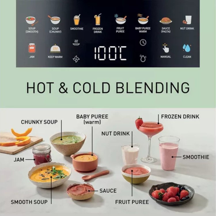 Panasonic MX-HG4401KXC Blender & Soup Maker Stainless Steel – 1000W Heated Blender Smoothie Maker & Soup Maker with Auto Programmes