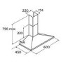 CDA 60cm Chimney Cooker Hood - Stainless Steel