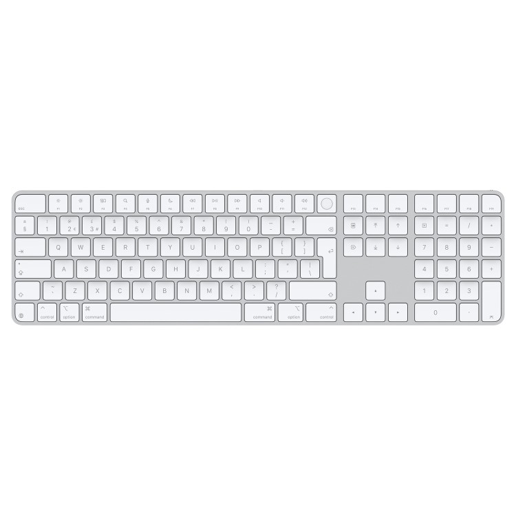 Refurbished Apple Magic Keyboard with Touch ID and Numeric Keypad for Mac British English Wireless Keyboard White