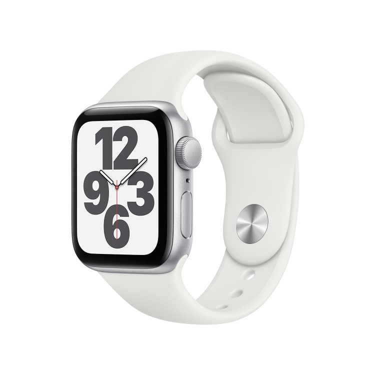 Apple Watch SE GPS - 40mm Silver Aluminium Case with White Sport Band - Regular