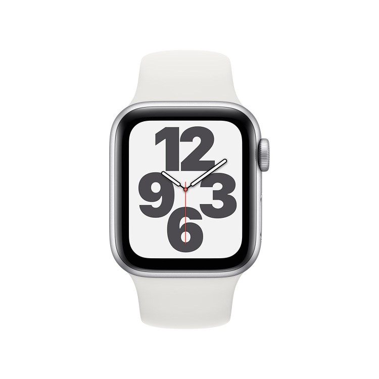 Apple Watch SE GPS - 40mm Silver Aluminium Case with White Sport Band - Regular