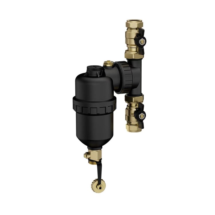 MagnaPure Central Heating Magnetic Filter Brass 22mm - Black