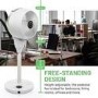 Refurbished MeacoFan 1056P DC Air Circulator Pedestal Fan - Powerful Super Quiet & Low-Energy