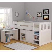 GRADE A1 - Seconique Merlin Study Mid Sleeper in White - Exclusive To Us!
