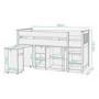 GRADE A1 - Seconique Merlin Study Mid Sleeper in White - Exclusive To Us!