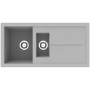 Rocklite Milton 1.5 Bowl Inset Grey Composite Kitchen Sink with Reversible Drainer