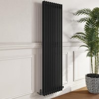 Black Vertical 2 Column Traditional Radiator 1600 x 470mm - Nambi Black Vertical 2 Column Traditional Radiator 1600 x 470mm - Nambi
