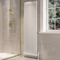 White Vertical 2 Column Traditional Radiator 1600 x 470mm - Nambi